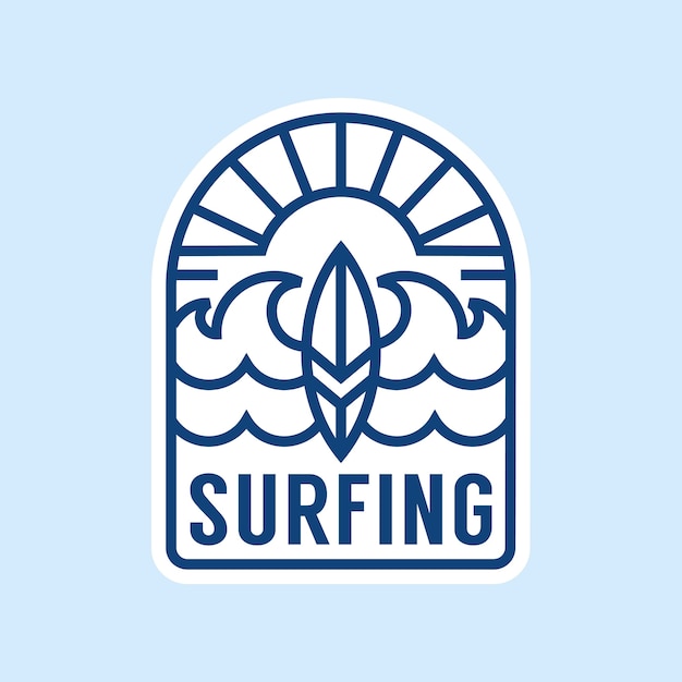 Plik wektorowy znaczek logo surfowania
