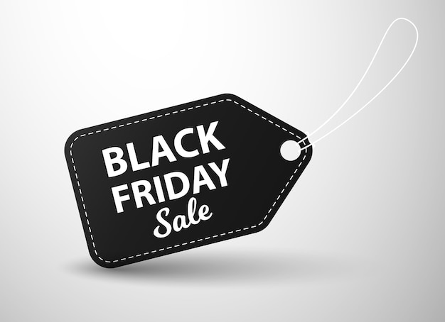 Znacznik Black Friday Sale. Naklejki Z Cenami W Czarny Piątek. Promocja, Rabat I Cena Od Banera Lub Plakietki.