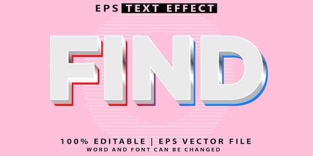Znajdź edytowalny premium efekt tekstu 3d eps