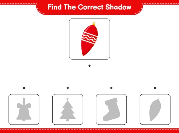 Znajdź Odpowiedni Cień. Znajdź I Dopasuj Odpowiedni Cień Lampek Choinkowych.