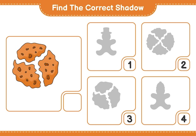 Znajdź Odpowiedni Cień Znajdź I Dopasuj Odpowiedni Cień W Grze Cookie Educational Dla Dzieci