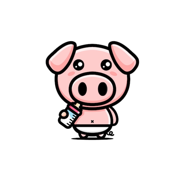 Znak Cute Baby Pig