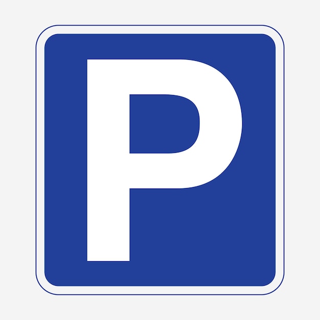 Plik wektorowy znak drogowy parkingu