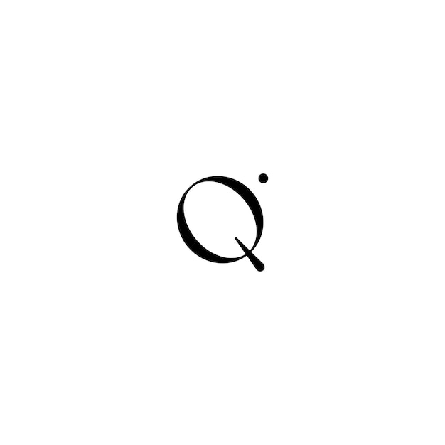 Znak litery Q luksusowy nowoczesny minimalistyczny projekt logo