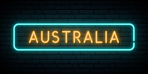 Znak Neon Australii.