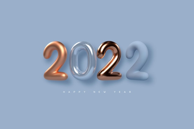 Plik wektorowy znak nowego roku 2022.