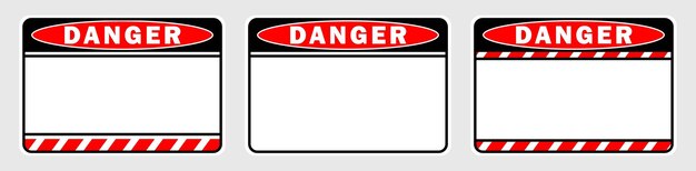 Plik wektorowy znak ostrzegawczy o niebezpieczeństwie ostrożność pusty tekst przestrzeń obszar skrzynka wiadomości naklejka etykieta projekt szablonu obiektu