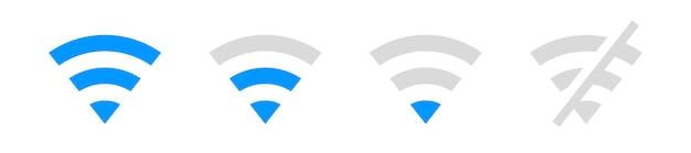 Znak Strefy Wifi Ikony Wektorowe Wifi Darmowy Zestaw Ikon Wi-fi Ikony Technologii Sieci Bezprzewodowej Symbol Połączenia Z Internetem Poziom Sieci Bezprzewodowej I Sygnał Wi-fi Poziom Sygnału Wi-fi