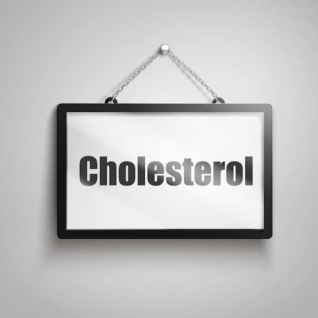 Plik wektorowy znak tekstowy cholesterolu