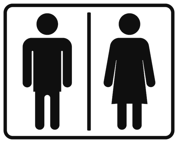 Znak toalety lub toalety
