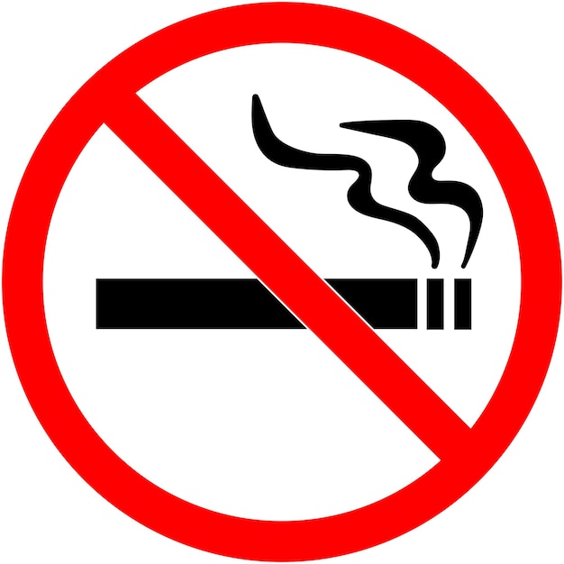 Plik wektorowy znak zakazu palenia ikona znaku zakazu izolowana na przezroczystym tle ilustracji wektorowych