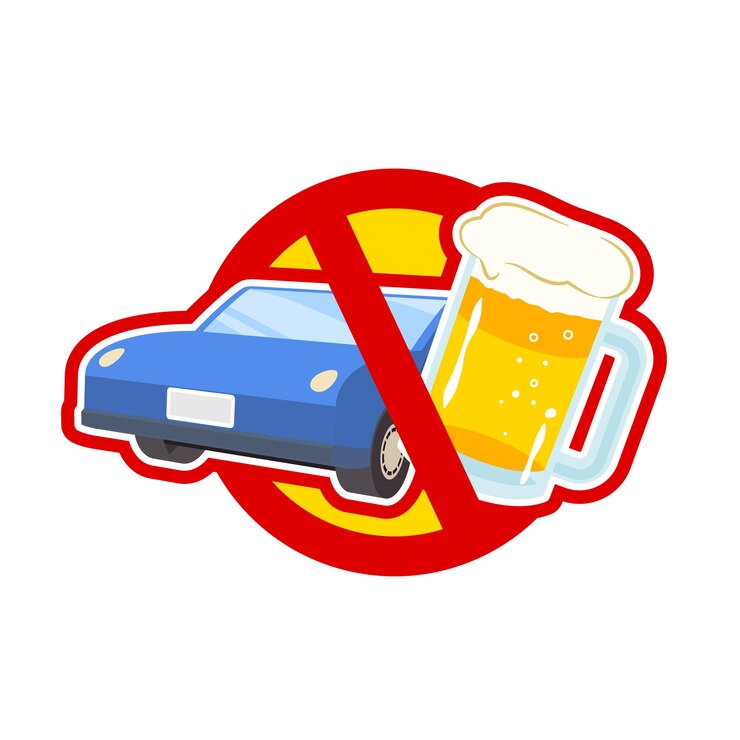 Znak zakazu prowadzenia pojazdów pod wpływem alkoholu