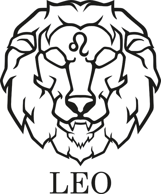 Plik wektorowy znak zodiaku horoskop horscopo do signo do zodaco leo