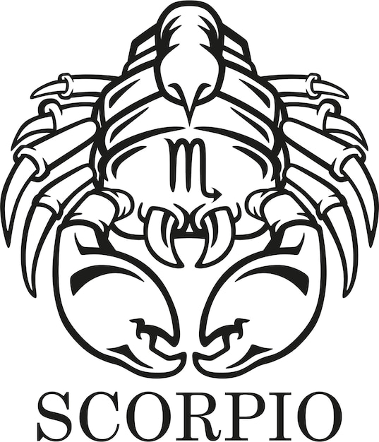 Plik wektorowy znak zodiaku horoskop horscopo do signo do zodaco skorpion
