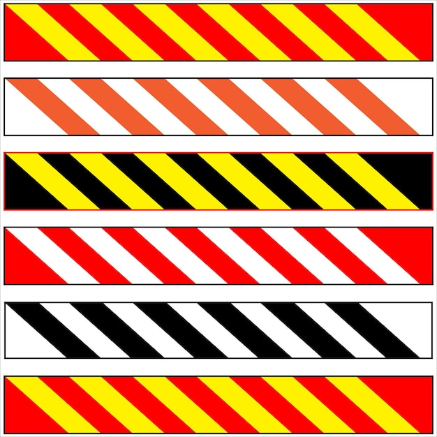 Plik wektorowy znaki do oznaczania przeszkód i niebezpiecznych miejsc bezpieczeństwo ostrzeżenie zagrożenie taśma podłogowa
