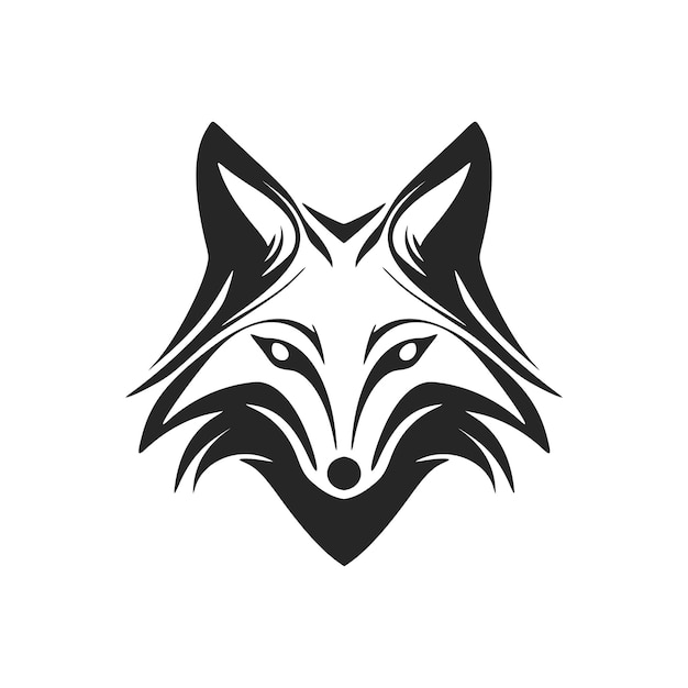 Znakomite logo czarno-białego lisa, które wyróżni Twoją markę