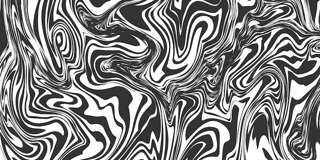 Zniekształcone czarne linie abstrakcyjne geometryczne tło Nowoczesny projekt wektorowy wzoru
