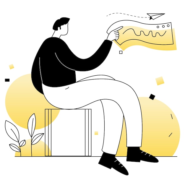 Zobacz Raport Biznes Wektory Ilustracja Płaska Linia