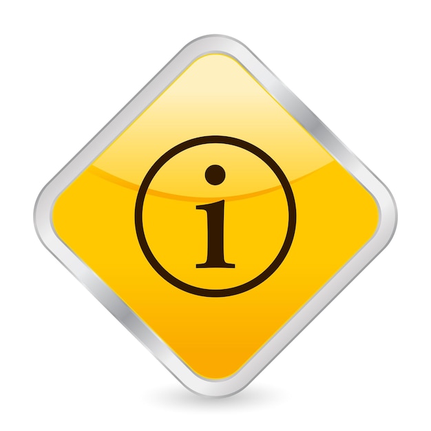Plik wektorowy Żółta ikona kwadratu informacji