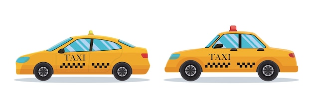 żółta taksówka ilustracja wektorowa usługi transportu samochodowego