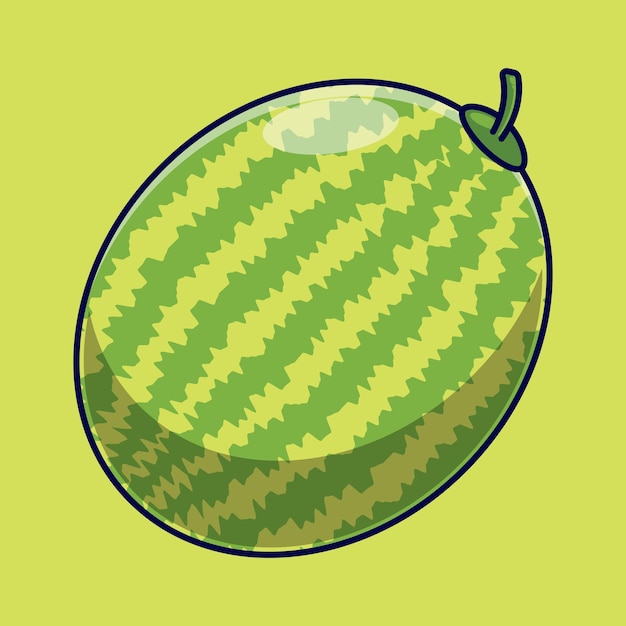 Plik wektorowy Żółty arbuz owoc kreskówka wektor ikona ilustracja