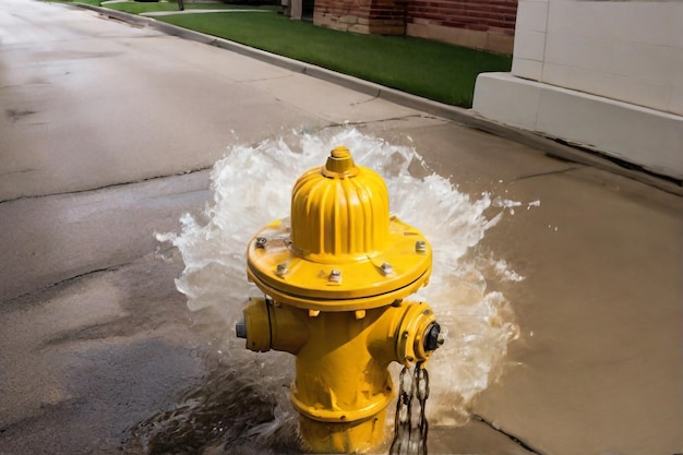 Plik wektorowy Żółty hydrant na ulicy.