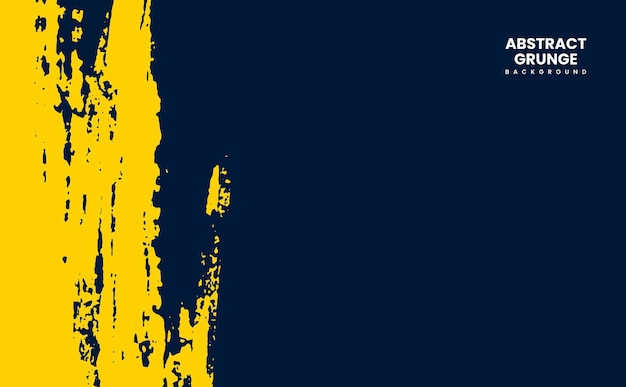 Żółty i granatowy pociągnięcia pędzla grunge tekstury tła. Ilustracja wektorowa styl sportowy