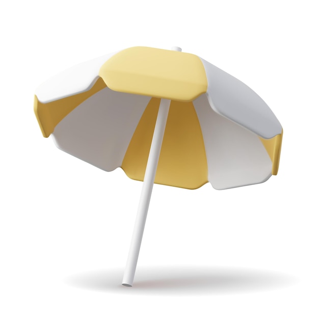 Żółty parasol plażowy Letnie wakacje Koncepcja czasu podróży