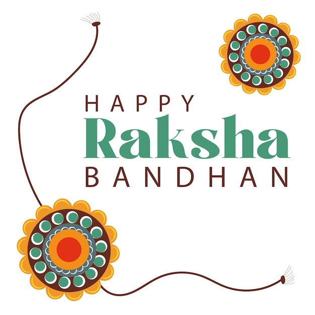 Żółty Rakhi Raksha Bandhan Post Design