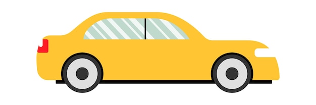 Żółty Samochód Taksówką Transportu Publicznego Ilustracji Wektorowych