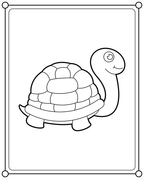 Żółw nadaje się do kolorowania ilustracji wektorowych dla dzieci
