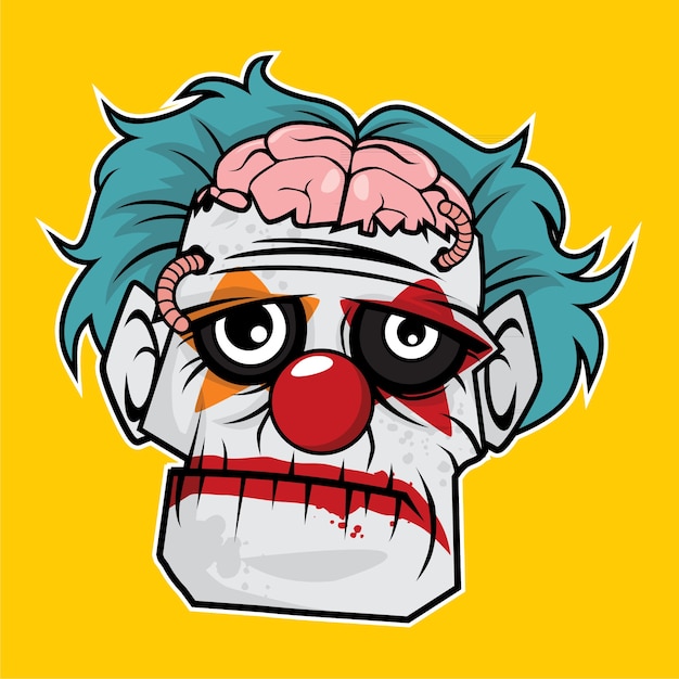 Zombie Head - Sad Clown Zombie