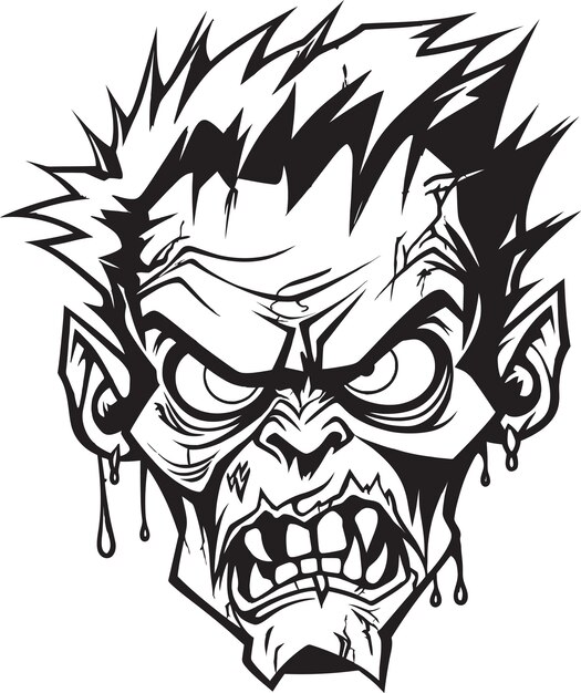 Plik wektorowy zombie pal mascot vector artwork spectral sidekick zombie mascot graphic