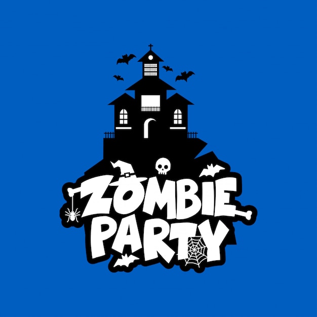 Zombie Party Typografia Wektor Wzór