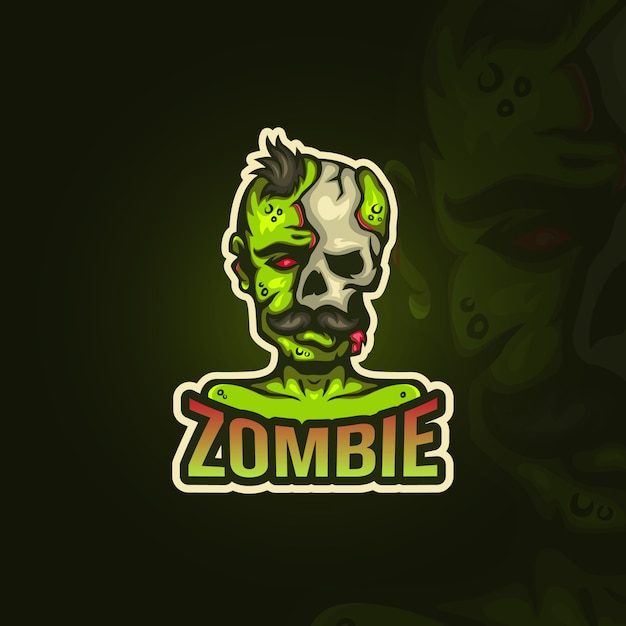 Zombie Z Logo Esportowym Z Wąsami