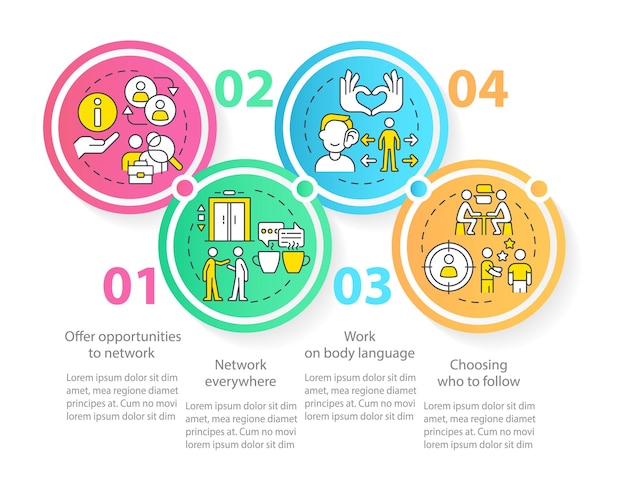 Zostań Ekspertem Porady Networkerowe Koło Szablon Infografiki