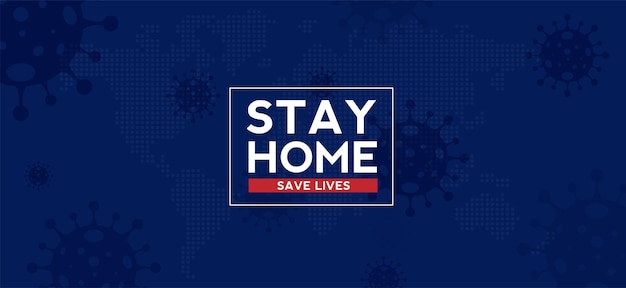 Zostań W Domu, Ratuj życie, Kwarantanna Ilustracja Epidemii Koronawirusa Dla Mediów Społecznościowych Kwarantanna