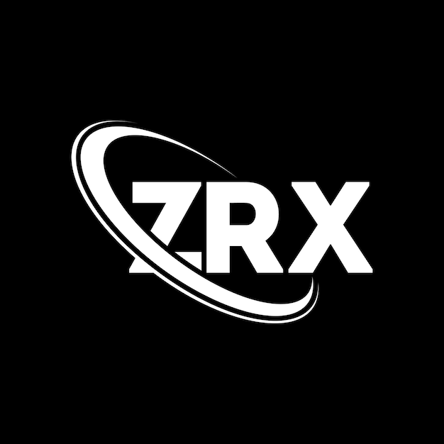 Plik wektorowy zrx logo zrx litery zrx litera logo projekt inicjały zrx logotyp powiązany z okręgiem i dużymi literami monogram logotyp zrx typografia dla biznesu technologicznego i marki nieruchomości