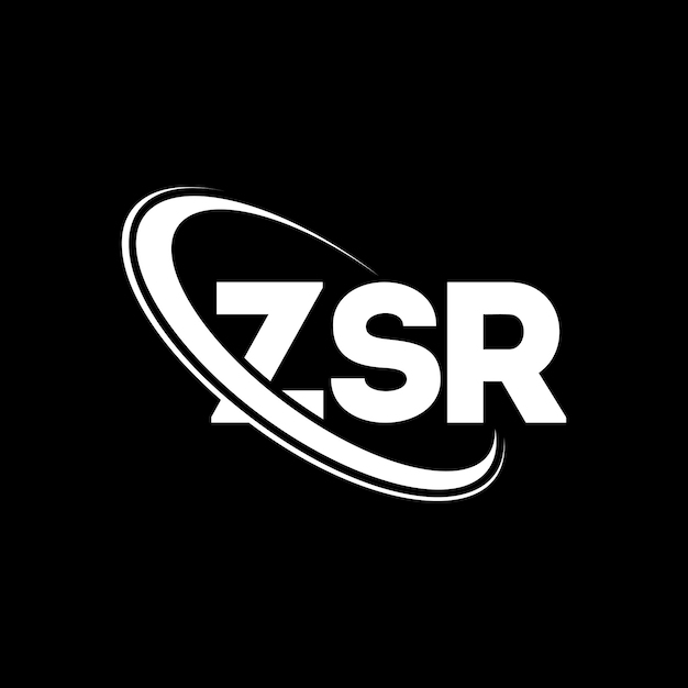 Plik wektorowy zsr logo zsr litera zsr logo inicjały zsr logo powiązane z okręgiem i dużymi literami monogram logo zsr typografia dla biznesu technologicznego i marki nieruchomości