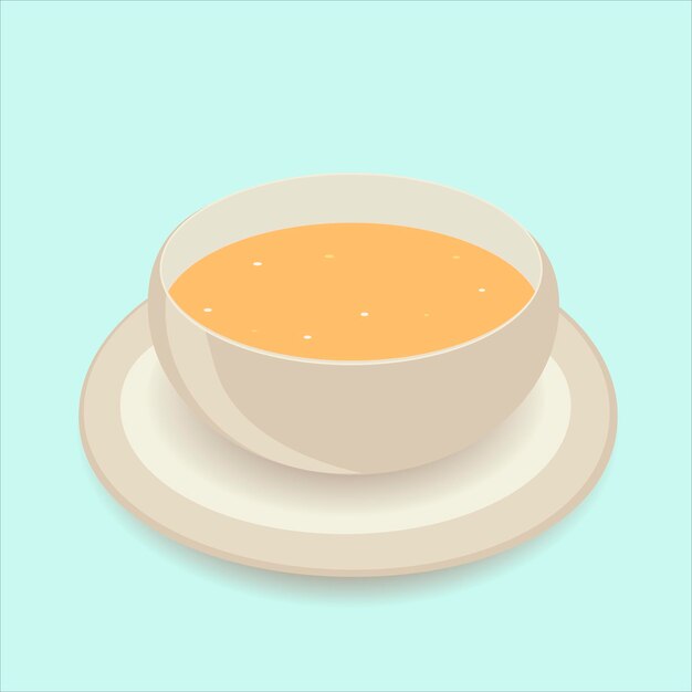 Zupa jarzynowa izolowane Ilustracja wektora zupy dyniowej Miska gorącej zupy naczynie izolowane ikony