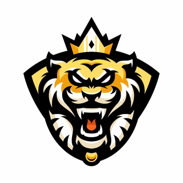 Zwierzę Głowa - Tygrys - Wektor Logo / Ikona Ilustracja Maskotka