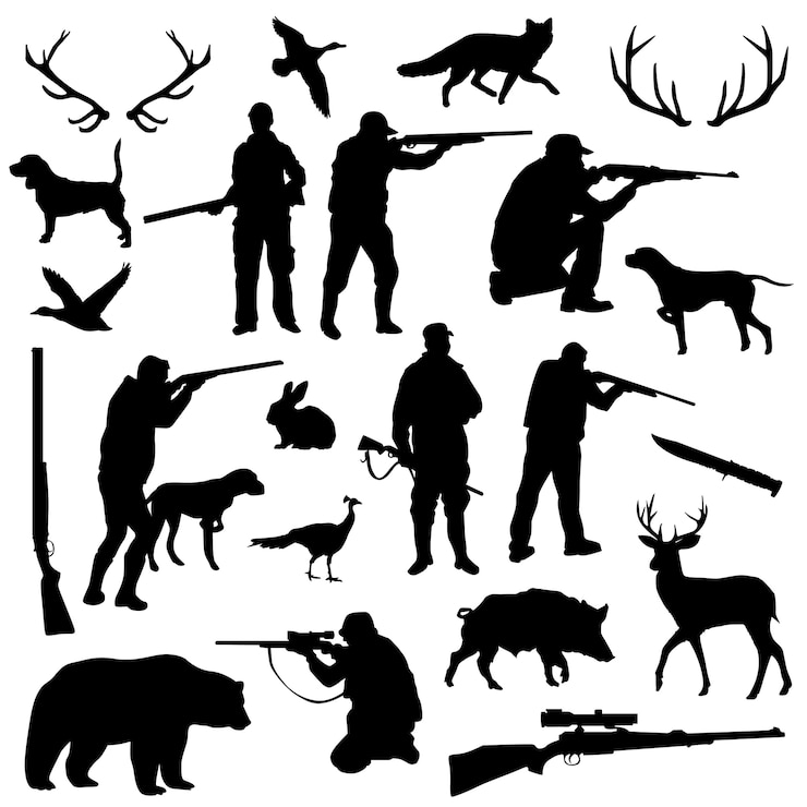 Wektor zwierzęta leśne sylwetka clipart