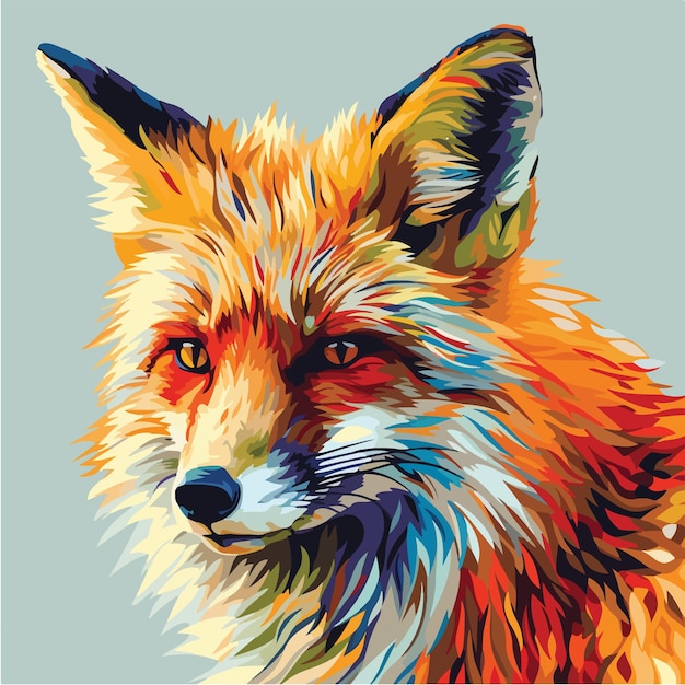 Zwierzęta Pop Art Fox