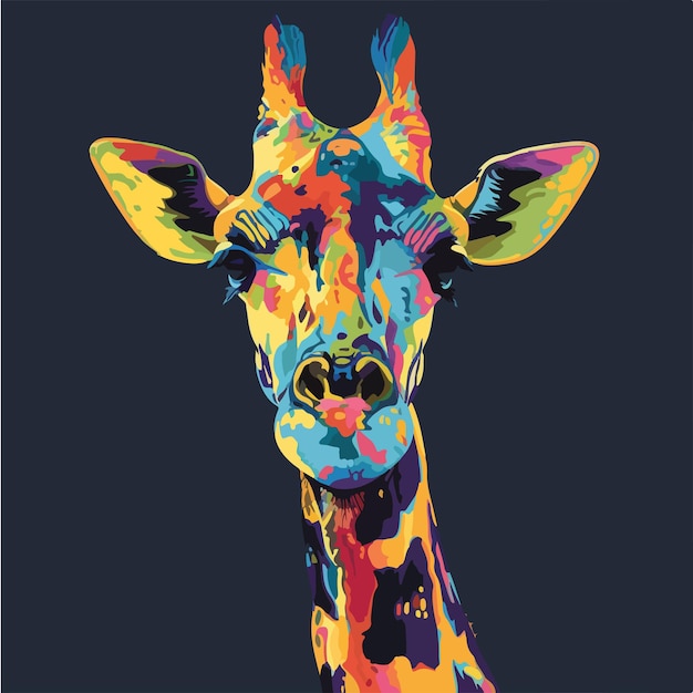 Zwierzęta Pop Art_Giraffa