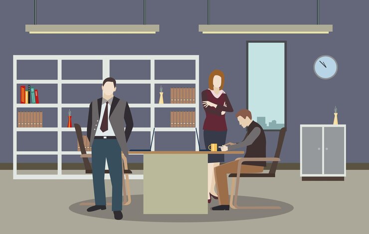 Wektor zwykłe życie biurowe ilustracja wektorowa