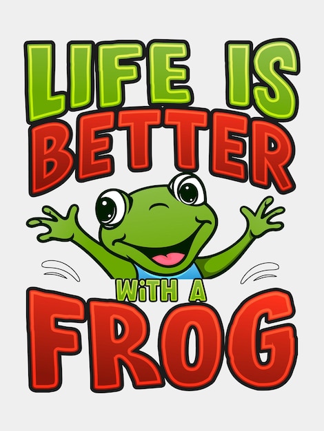 Życie Jest Lepsze Z Projektem Koszulki żaby.