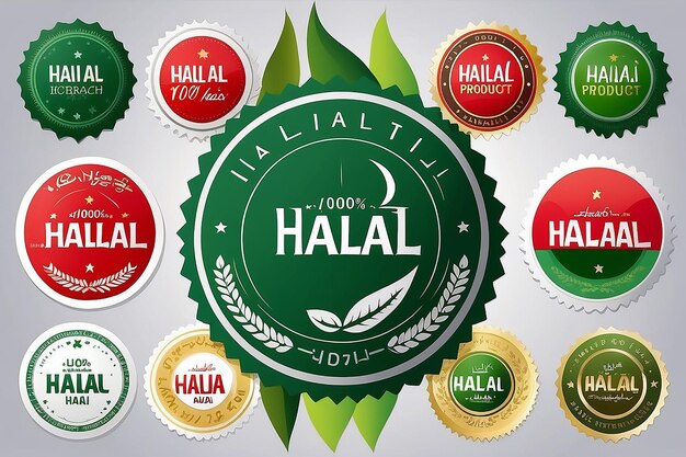 100 żywność halal Etykieta produktu świeża