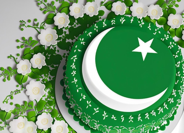 14 Sierpnia Dzień Niepodległości Pakistanu Tort