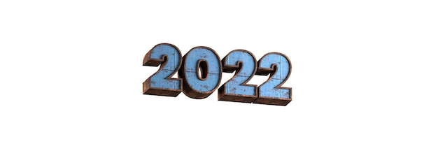 2022 3d renderowane zardzewiałe metalowe teksturowane słowo
