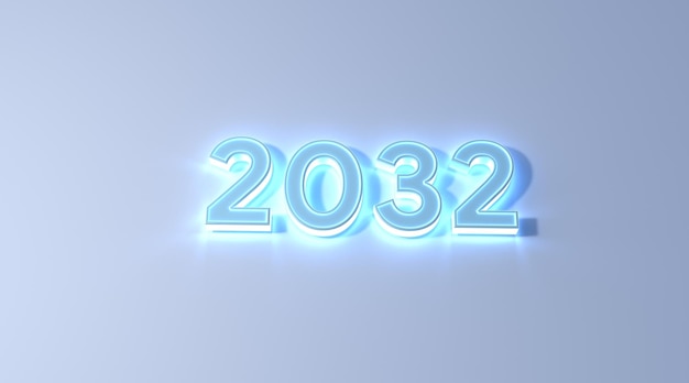 2023 nowy rok na białym tle renderowania ilustracji 3d. koncepcja szczęśliwego nowego roku